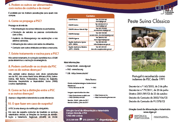 Peste Suína Clássica (DGAV)